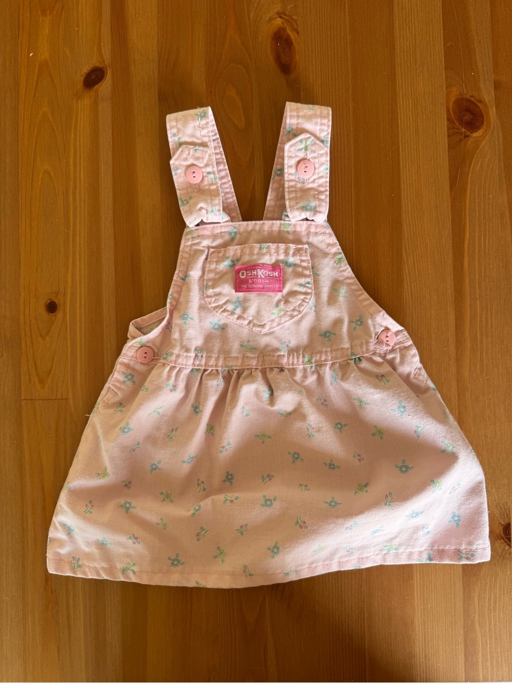 OshKosh B'gosh Pink Floral Overall Dress